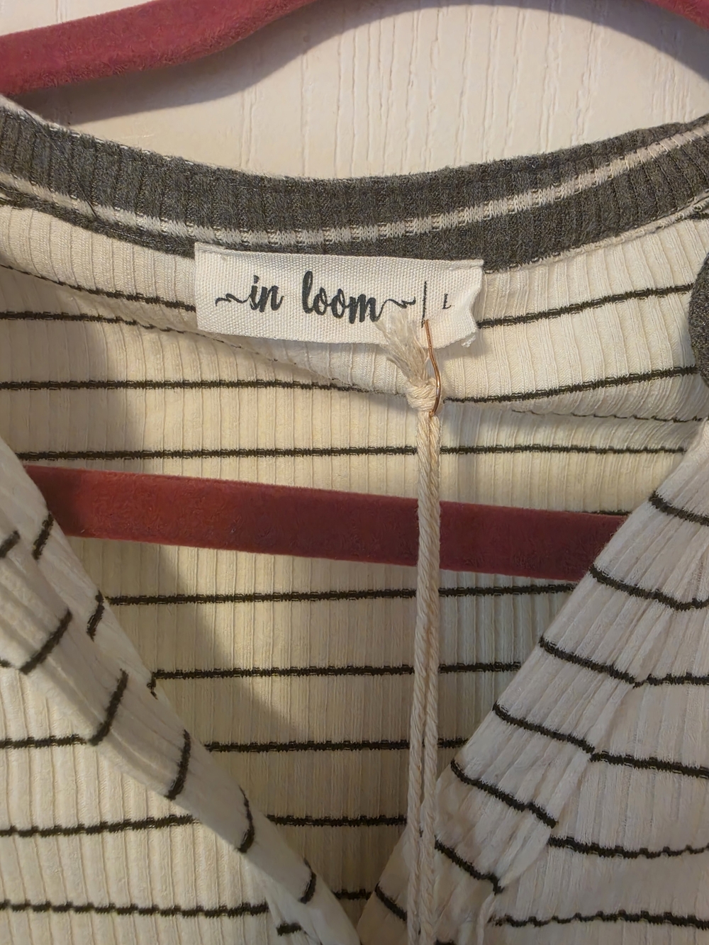 In Bloom Striped Short-Sleeve Panel Shirt - White & Charcoal - Picture 3 of 4